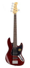 5-string active bass guitar natural mahogany