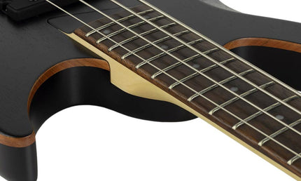 4-string active bass guitar transparent black