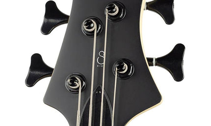 4-string active bass guitar transparent black