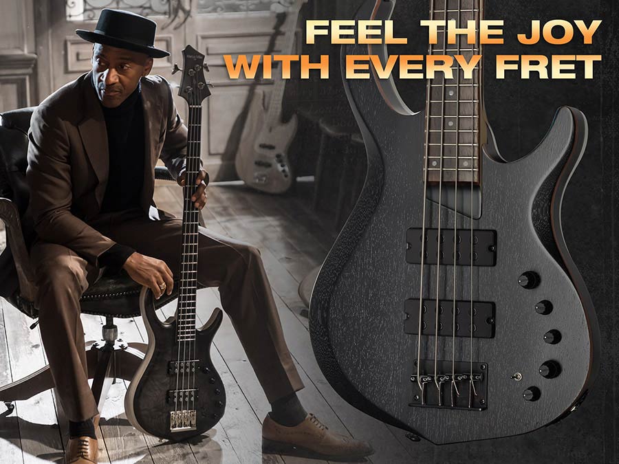 Sire Basses - M2+ 4/tbk - 4-String Active Bass Guitar – Transparent Black