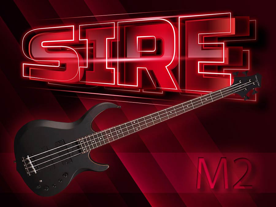 Sire Basses - M2+ 4/tbk - 4-String Active Bass Guitar – Transparent Black