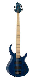 4-string active bass guitar transparent blue