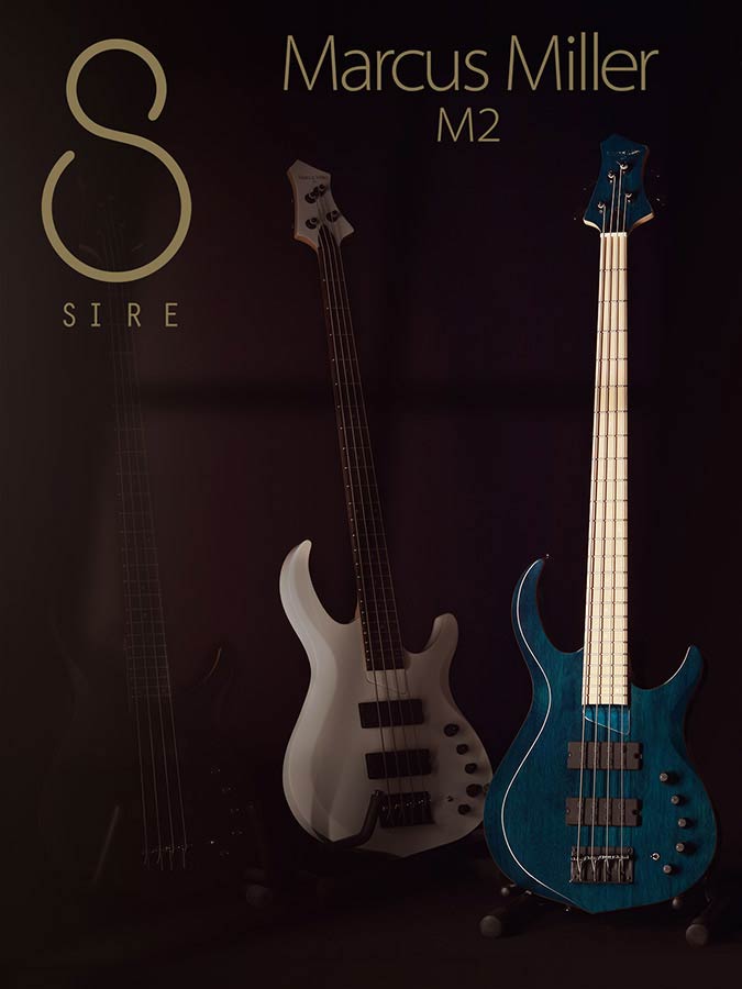 Sire Basses - M2+ 4/tbl - 4-String Active Bass Guitar – Transparent Blue