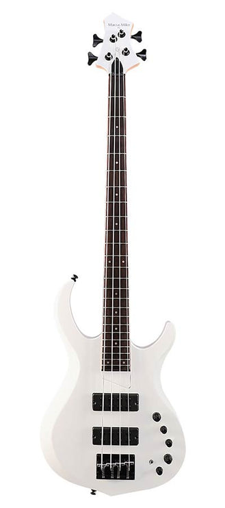 4-string active bass guitar white pearl