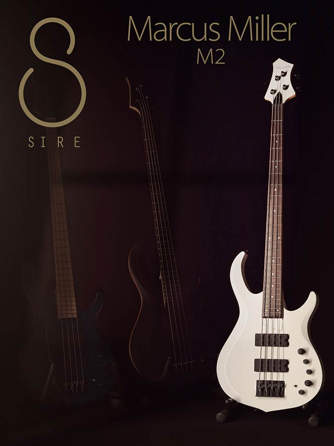Sire Basses - M2+ 4/whp - 4-String Active Bass Guitar – White Pearl