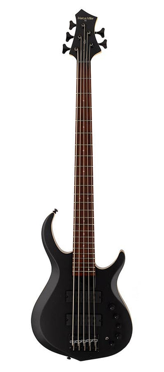 5-string active bass guitar transparent black