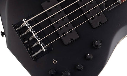 5-string active bass guitar transparent black