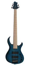 5-string active bass guitar transparent blue