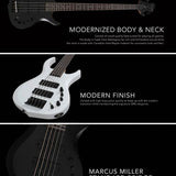 Sire Basses - M2+ 5/whp - 5-String Active Bass Guitar – White Pearl