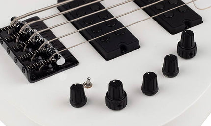 5-string active bass guitar white pearl