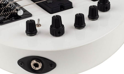 5-string active bass guitar white pearl