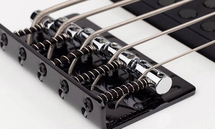 5-string active bass guitar white pearl