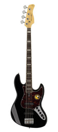 alder 4-string active bass guitar black