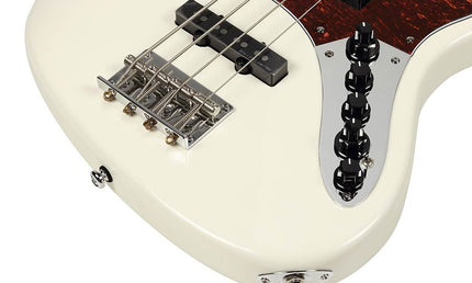 alder 4-string active bass guitar antique white