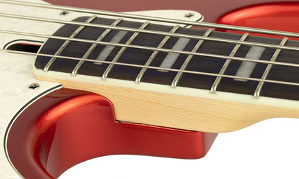 alder 4-string active bass guitar bright metallic red