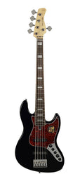 alder 5-string active bass guitar black