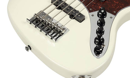 alder 5-string active bass guitar antique white