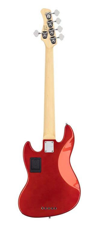 alder 5-string active bass guitar bright metallic red