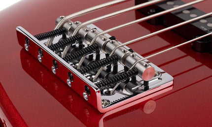 alder 5-string active bass guitar bright metallic red