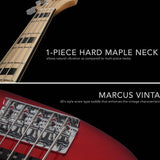 Sire Basses - V7v+ S5/nt - Swamp Ash 5-String Active Bass Guitar – Natural