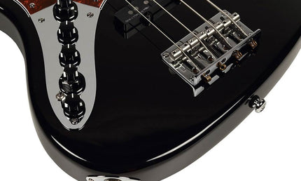 lefty alder 4-string active bass guitar black