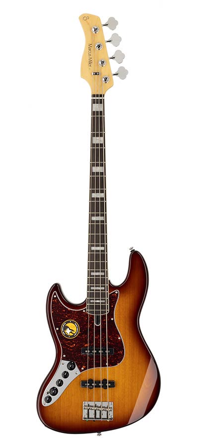 Sire Basses - V7+ A4L/TS - lefty alder 4-string active bass guitar tobacco sunburst – Tobacco Sunburst