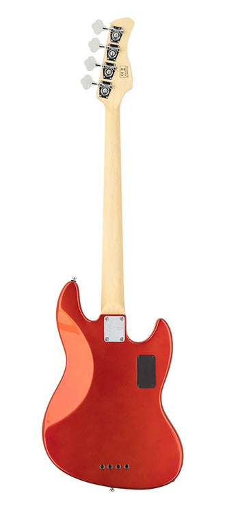 lefty alder 4-string active bass guitar bright metallic red