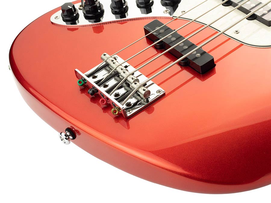 Sire Basses - V7+ A4l/bmr - Lefty Alder 4-String Active Bass Guitar – Metallic Red