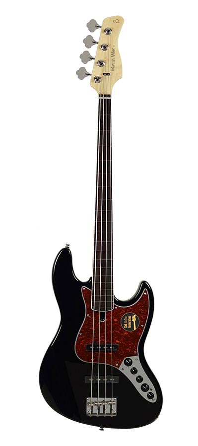 Sire Basses - V7+ A4F/BK - fretless alder 4-string active bass guitar black – Guitar Black