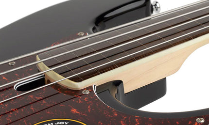 fretless alder 4-string active bass guitar black