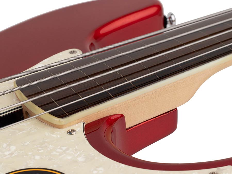 Sire Basses - V7+ A4f/bmr - Fretless Alder 4-String Active Bass Guitar – Metallic Red