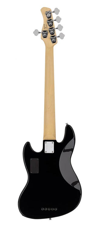 fretless alder 5-string active bass guitar black