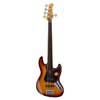 fretless alder 5-string active bass guitar tobacco sunburst