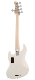 fretless alder 5-string active bass guitar antique white