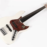 Sire Basses - V7+ A5f/awh - Fretless Alder 5-String Active Bass Guitar – Antique White