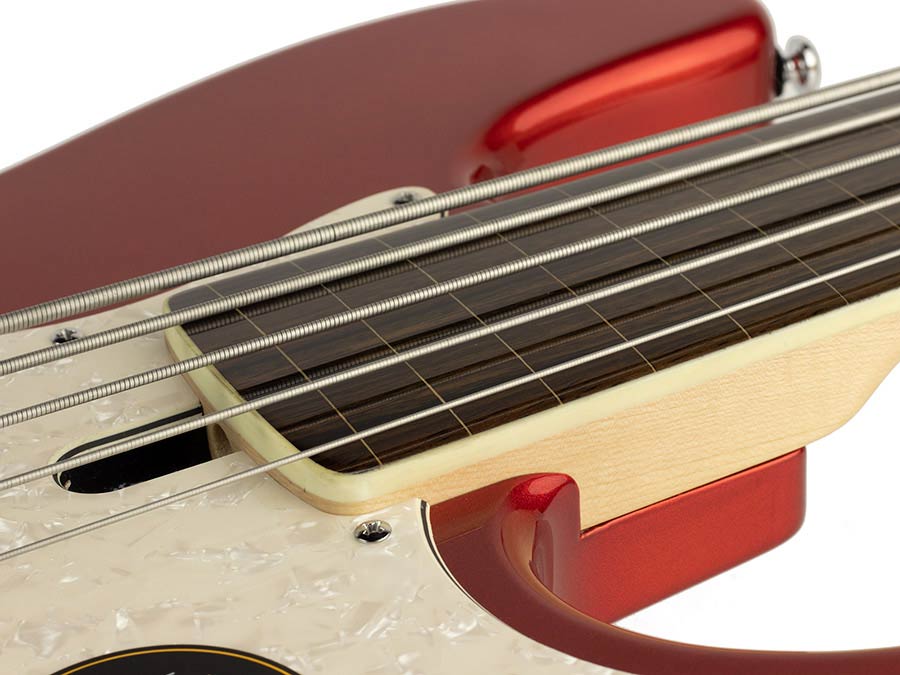 Sire Basses - V7+ A5f/bmr - Fretless Alder 5-String Active Bass Guitar – Metallic Red