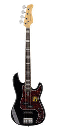 alder 4-string active bass guitar black