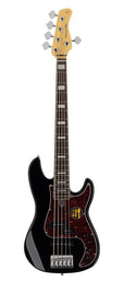 alder 5-string active bass guitar black