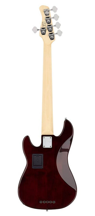 alder 5-string active bass guitar tobacco sunburst