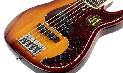 alder 5-string active bass guitar tobacco sunburst