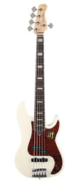 alder 5-string active bass guitar antique white