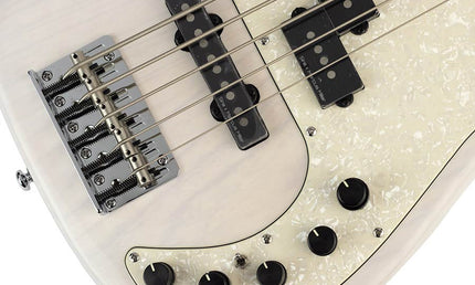 swamp ash 5-string active bass guitar white blonde