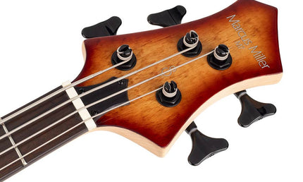 alder + solid maple 4-string bass guitar brown