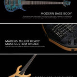 Sire Basses - M7+ A4/brs - Alder + Solid Maple 4-String Bass Guitar – Brown