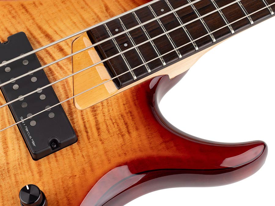 Sire Basses - M7+ A4/brs - Alder + Solid Maple 4-String Bass Guitar – Brown