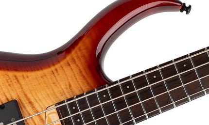 alder + solid maple 4-string bass guitar brown