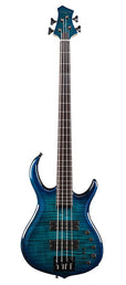 alder + solid maple 4-string bass guitar transparent blue