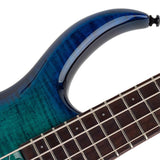 Sire Basses - M7+ A4/tbl - Alder + Solid Maple 4-String Bass Guitar – Transparent Blue