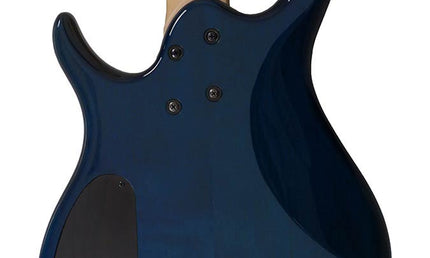 alder + solid maple 4-string bass guitar transparent blue