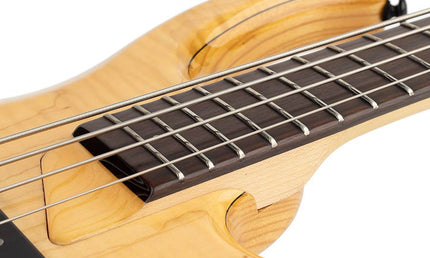 swamp ash + solid maple 4-string bass guitar natural